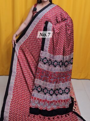 17TH APRIL 2ND LIVE - PURE AJRAKH MODAL SILK SAREE (NO.7)
