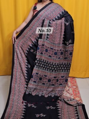 17TH APRIL 2ND LIVE - PURE AJRAKH MODAL SILK SAREE (NO.10)