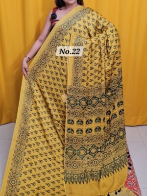 17TH APRIL 2ND LIVE - PURE AJRAKH MODAL SILK SAREE (NO.22)