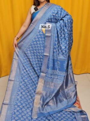 20TH APRIL 2NDLIVE - HANDBLOCK MAHESHWARI SILK SAREE (NO.5)