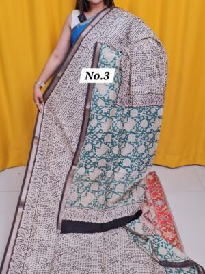 19TH APRIL LIVE - DAMAN BAGRU BAFTA SILK SAREE (NO.3)