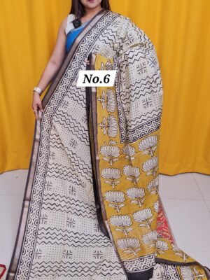 19TH APRIL LIVE - DAMAN BAGRU BAFTA SILK SAREE (NO.6)