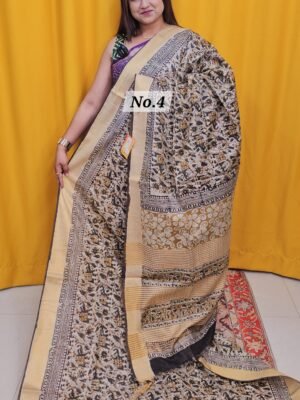 21ST APRIL 2NDLIVE - MAHESWARI TUSSAR BLOCKPRINT SAREE (NO.4)