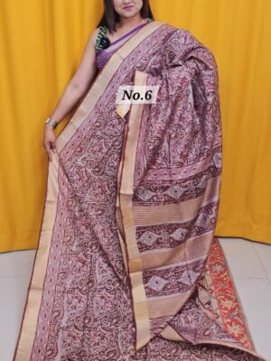 21ST APRIL 2NDLIVE - MAHESWARI TUSSAR BLOCKPRINT SAREE (NO.6)