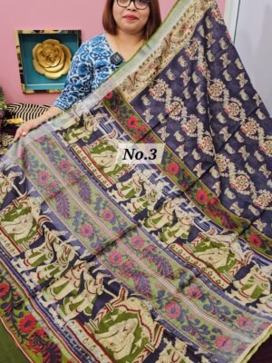 21ST APRIL LIVE - SOFT LINEN COTTON DESIGNER SAREE (NO.3)
