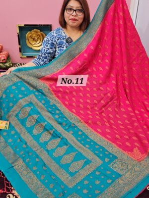 21ST APRIL LIVE - GEORGETT SILK KHADDI SAREE (NO.11)