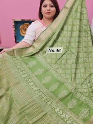 29TH APRIL LIVE - HANDBLOCK MAHESWARI SILK SAREE (NO.46)