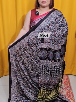21ST APRIL 2NDLIVE - PURE AJRAKH MODAL MIRROR SAREE (NO.4)