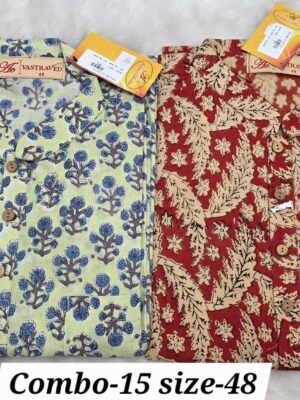 READY MADE MEN’S KURTA COMBO-15 (SIZE-48)