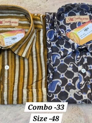 MEN'S SHIRT READY MADE COMBO-33 (SIZE-48)