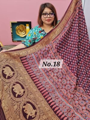 19TH APRIL 2ND LIVE - PURE DOLA AJRAKH SAREE (NO.18)