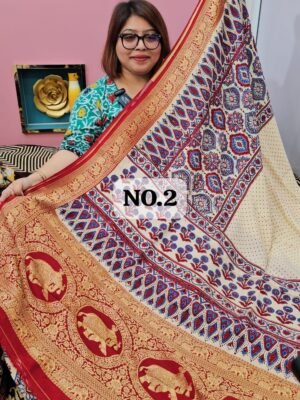 19TH APRIL 2ND LIVE - PURE DOLA AJRAKH SAREE (NO.2)