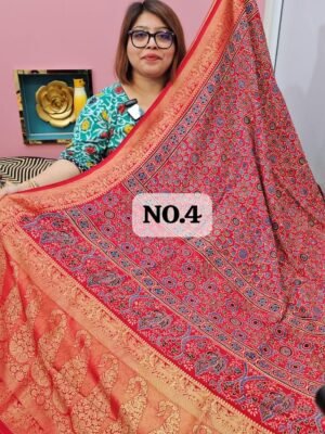 19TH APRIL 2ND LIVE - PURE DOLA AJRAKH SAREE (NO.4)