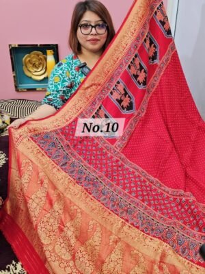 19TH APRIL 2ND LIVE - PURE DOLA AJRAKH SAREE (NO.10)