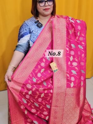23RD APRIL LIVE - GEORGETT SILK KHADDI SAREE (NO.8)
