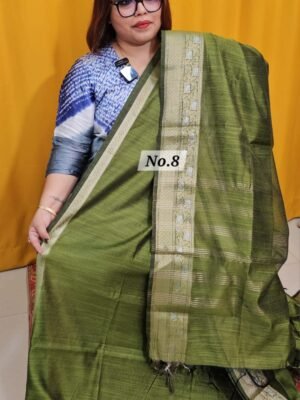 23RD APRIL LIVE - SEMI TUSSAR SOFT SAREE (NO.8)