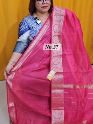 23RD APRIL LIVE - SEMI TUSSAR SOFT SAREE (NO.37)