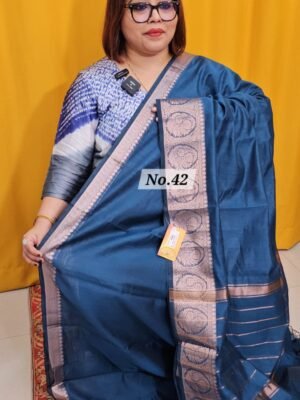 23RD APRIL LIVE - SEMI TUSSAR SOFT SAREE (NO.42)