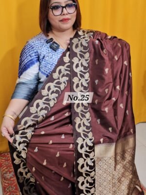 23RD APRIL LIVE - CREPE SILK BANARASI SAREE (NO.25)