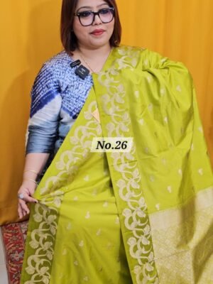 23RD APRIL LIVE - CREPE SILK BANARASI SAREE (NO.26)