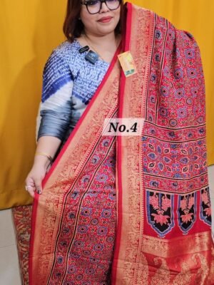 23RD APRIL LIVE - PURE DOLA AJRAKH SAREE (NO.4)