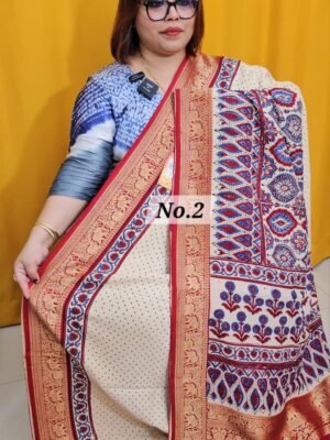 23RD APRIL LIVE - PURE DOLA AJRAKH SAREE (NO.2)