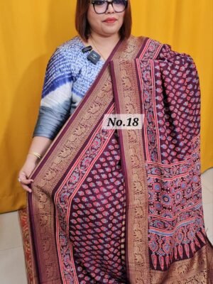 23RD APRIL LIVE - PURE DOLA AJRAKH SAREE (NO.18)
