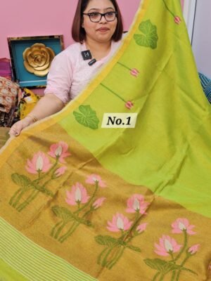 24TH APRIL LIVE - PURE HANDLOOM LINEN SAREE (NO.1)