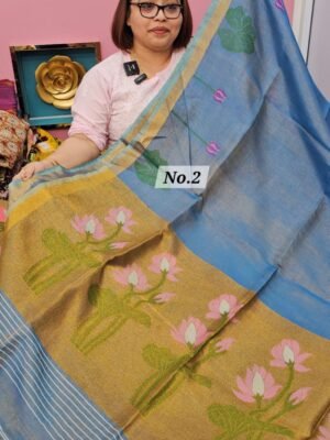 24TH APRIL LIVE - PURE HANDLOOM LINEN SAREE (NO.2)