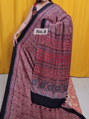 PURE AJRAKH MODAL SILK SAREE (NO.4)