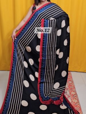 PURE AJRAKH MODAL SILK SAREE (NO.12)