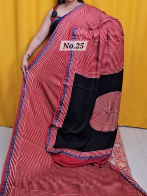 PURE AJRAKH MODAL SILK SAREE (NO.25)
