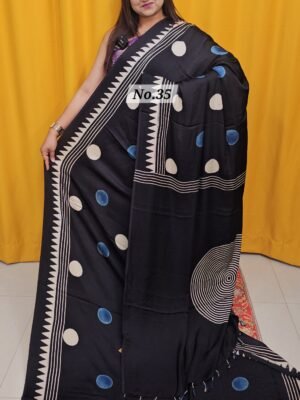 PURE AJRAKH MODAL SILK SAREE (NO.35)