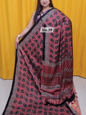 PURE AJRAKH MODAL SILK SAREE (NO.39)