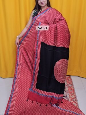 PURE AJRAKH MODAL SILK SAREE (NO.51)