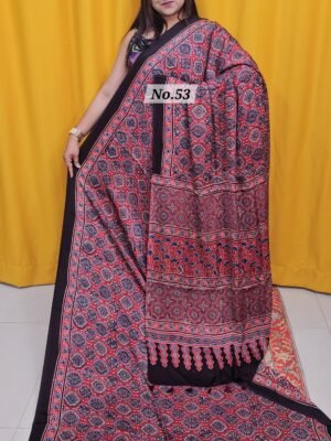 PURE AJRAKH MODAL SILK SAREE (NO.53)