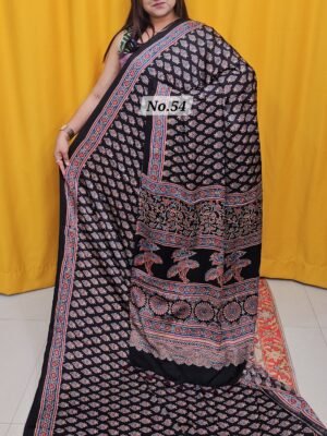 PURE AJRAKH MODAL SILK SAREE (NO.54)