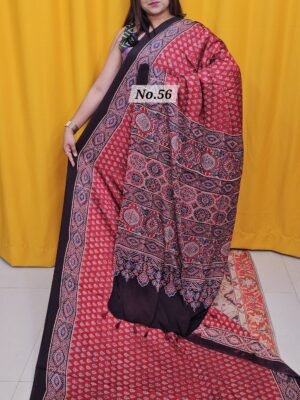 PURE AJRAKH MODAL SILK SAREE (NO.56)