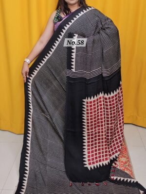 PURE AJRAKH MODAL SILK SAREE (NO.58)