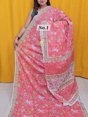 7TH MAY LIVE – MULTANI DABU SANAGANERI BLOCK  SAREE (NO.1)