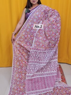 7TH MAY LIVE – MULTANI DABU SANAGANERI BLOCK  SAREE (NO.2)
