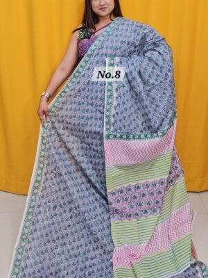 7TH MAY LIVE – MULTANI DABU SANAGANERI BLOCK  SAREE (NO.8)
