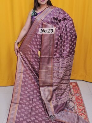 7TH MAY LIVE – HANDBLOCK MAHESWARI SILK SAREE (NO.23)