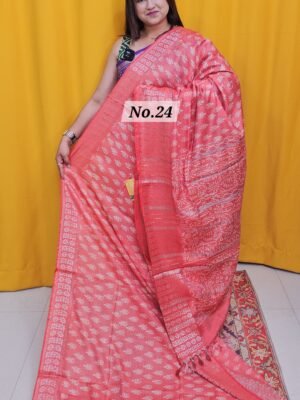 7TH MAY LIVE – HANDBLOCK MAHESWARI SILK SAREE (NO.24)