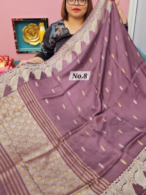 3RD MAY LIVE - PURE NIMZARI MUSRU SILK SAREE (NO.8)