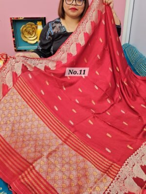 3RD MAY LIVE - PURE NIMZARI MUSRU SILK SAREE (NO.11)