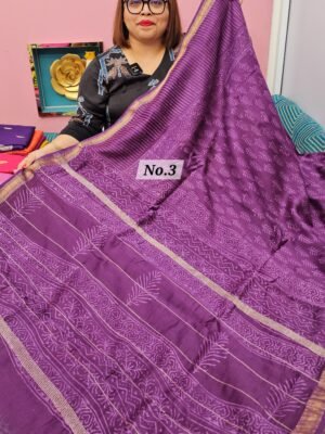 4TH MAY  2NDLIVE - PURE CHANDERI  MAHESWARI SAREE (NO.3)