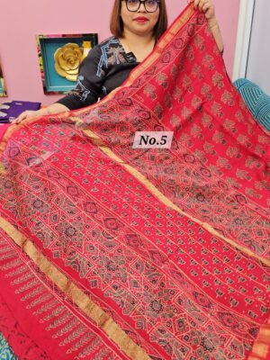 4TH MAY  2NDLIVE - PURE CHANDERI  MAHESWARI SAREE (NO.5)
