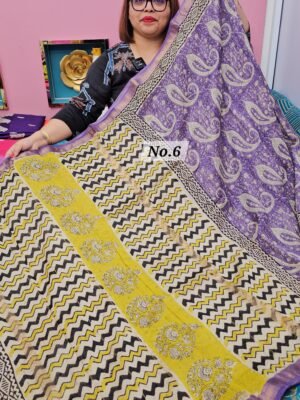 4TH MAY  2NDLIVE - PURE CHANDERI  MAHESWARI SAREE (NO.6)