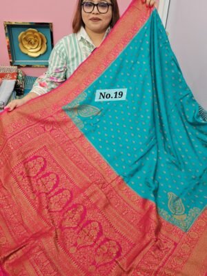 8TH MAY LIVE - GEORGETT SILK KHADDI SAREE (NO.19)
